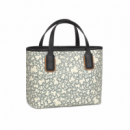 Bolso Capazo K Mini S Beige - Negro TOUS
