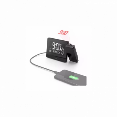 Reloj Despertador de Proyección HAMA Plus Charge Negro