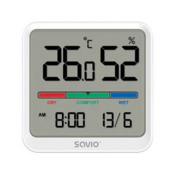 SAVIO Sensor Temperatura y Humedad CT-01/W Blanco