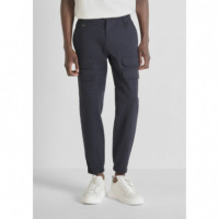 Pantalón Regular Fit "glen" en Mezcla Algodón con Logo de ANTONY MORATO