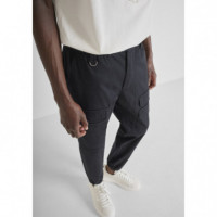 Pantalón Regular Fit "glen" en Mezcla Algodón con Logo de ANTONY MORATO