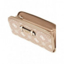 Silia Slg Medium Zip Biscotti Logo  GUESS