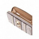 Erenia Slg Medium Zi Dark Taupe Logo  GUESS