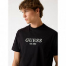 Cn Ss Embroidery Log Jet Black A996  GUESS