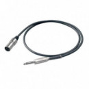 Cable PROEL Xlr Macho a Jack Mono 6.3MM 6 Metros