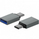 AISENS Adaptador USB Hembra a Usb-c Macho Gris