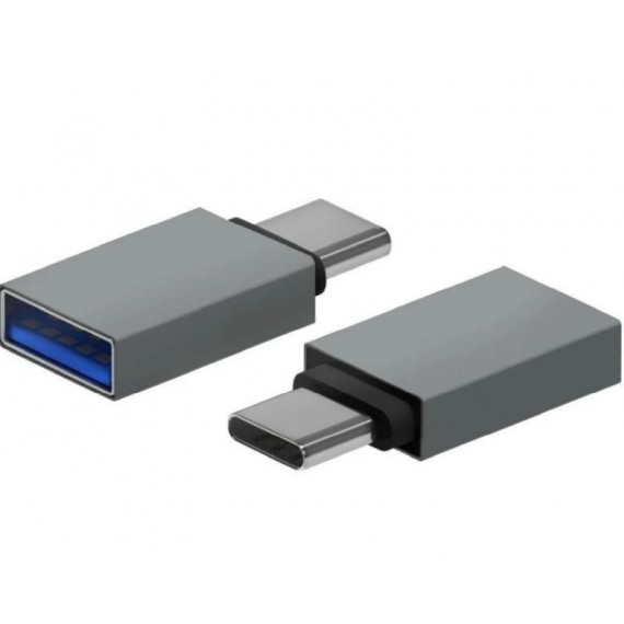 AISENS Adaptador USB Hembra a Usb-c Macho Gris