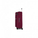 GABOL Maleta Viaje Grande con 4 Ruedas Poliester Zambia Rojo 79X47X32/35 Cm