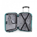 GABOL Mini Maleta Cabina 2 Ruedas Future Plus Turquesa para Colocar Debajo del Asiento