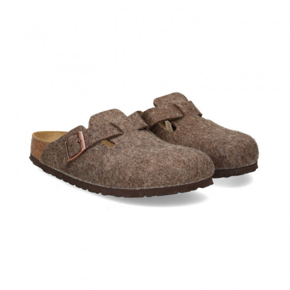 Zueco Hebilla Fieltro Marron  BIRKENSTOCK