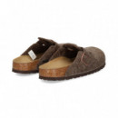 Zueco Hebilla Fieltro Marron  BIRKENSTOCK
