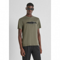 Camiseta Regular Fit en Jersey de Algodón con Estampado de Logo Pintado de ANTONY MORATO