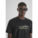 Camiseta Regular Fit en Jersey de Algodón con Estampado de Logo Pintado de ANTONY MORATO