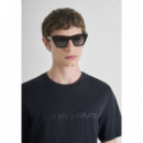 Camiseta Regular Fit en Jersey de Algodón con Estampado de Tigre Reflectante de ANTONY MORATO