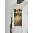 Camiseta Regular Fit en Jersey de Algodón con Estampado Fotográfico de ANTONY MORATO