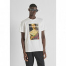 Camiseta Regular Fit en Jersey de Algodón con Estampado Fotográfico de ANTONY MORATO