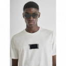 Camiseta Regular Fit de Punto de Algodón con Logotipo Estampado de ANTONY MORATO