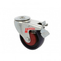 Rueda Con Aguj/freno 2554-100 Nylon Azul