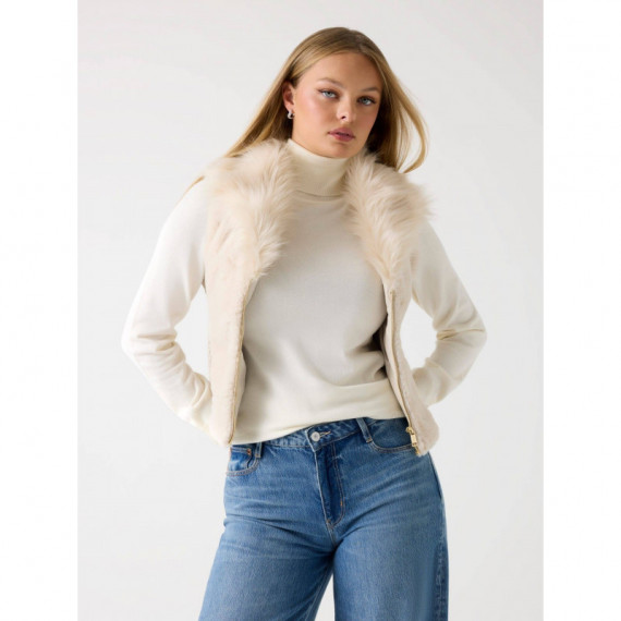 Sl Amari Faux Fur Ve Lovers Beach Multi  GUESS