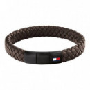 Pulsera Piel Trenzada Marron  TOMMY HILFIGER