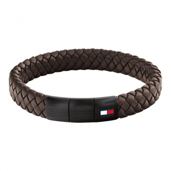 Pulsera Piel Trenzada Marron  TOMMY HILFIGER