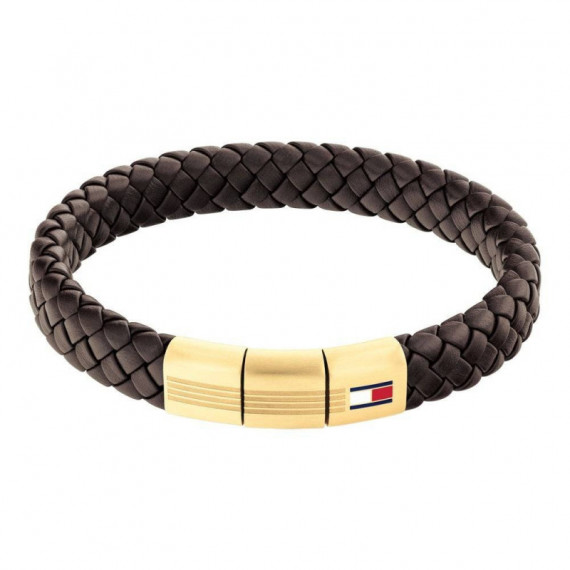 Pulsera Piel Trenzada Marron  TOMMY HILFIGER