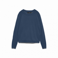 Jerséis y Sudaderas Jersey VERO MODA Happiness Dark Denim Silver Lurex