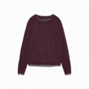 Jerséis y Sudaderas Jersey VERO MODA Happiness Winetasting Silver Lurex