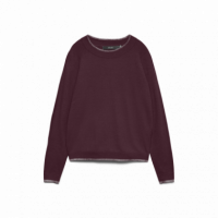 Jerséis y Sudaderas Jersey VERO MODA Happiness Winetasting Silver Lurex