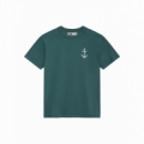 Camisetas Hombre Camiseta LA PAZ Dantas Dark Green Off White