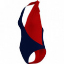 Cheeky One-piece Plunge Primary Red  TOMMY HILFIGER