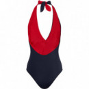 Cheeky One-piece Plunge Primary Red  TOMMY HILFIGER