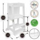 Prema 3 en 1 Torre Aprendizaje y Mesa Blanco  MONTESSORI 509CREW