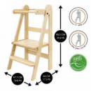 Torre de Aprendizaje Plegable Lofty Natural  MONTESSORI 509CREW