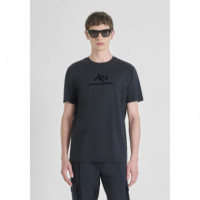 Camiseta Regular Fit en Jersey de Algodón con Logo de ANTONY MORATO
