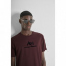 Camiseta Regular Fit en Jersey de Algodón con Logo de ANTONY MORATO