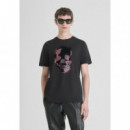 Camiseta Regular Fit en Jersey de Algodón con Estampado de Calavera de ANTONY MORATO
