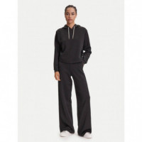 3D Peony Wide Leng Pants Peony M Black  GUESS