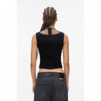 KLJ CHAINMAIL TOP BLACK