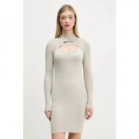 Klj Cut Out Knit Dress Moonstruck  KARL LAGERFELD