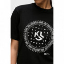 Klj Regular Bandana Tee Black  KARL LAGERFELD