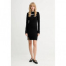 Klj Milano Mock Neck Dress Black  KARL LAGERFELD