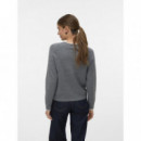 Jerséis y Sudaderas Jersey VERO MODA Wonderful Medium Grey Melange / Birch