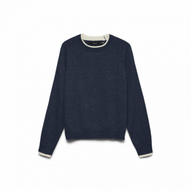 Jerséis y Sudaderas Pullover VERO MODA Wonderful Navy Blazer W. Birch