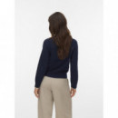 Jerséis y Sudaderas Pullover VERO MODA Wonderful Navy Blazer W. Birch