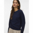 Jerséis y Sudaderas Pullover VERO MODA Wonderful Navy Blazer W. Birch