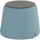Trapezium Taburete/puf/mesa Hartman® con Bandeja Sunbrella® Color Adriatic Blue.  HARTMAN OUTDOOR FURNITURE