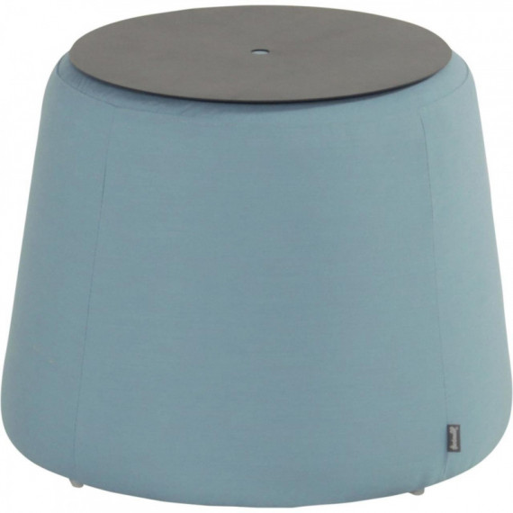 Trapezium Taburete/puf/mesa Hartman® con Bandeja Sunbrella® Color Adriatic Blue.  HARTMAN OUTDOOR FURNITURE