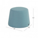 Trapezium Taburete/puf/mesa Hartman® con Bandeja Sunbrella® Color Adriatic Blue.  HARTMAN OUTDOOR FURNITURE