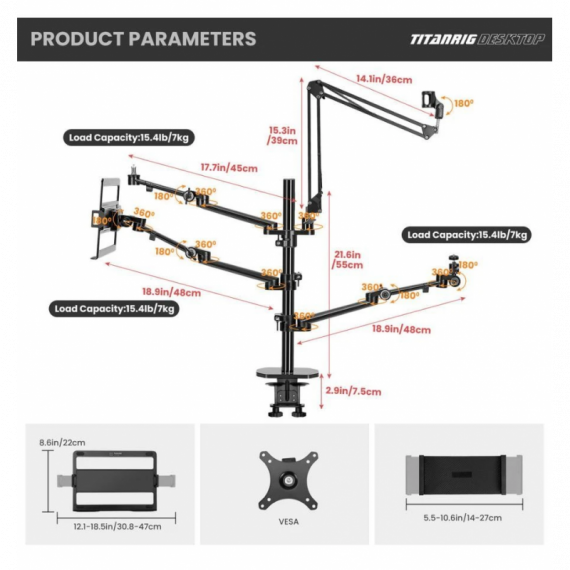 TARION Titanrig Desktop Set - Guanxe Atlantic Marketplace